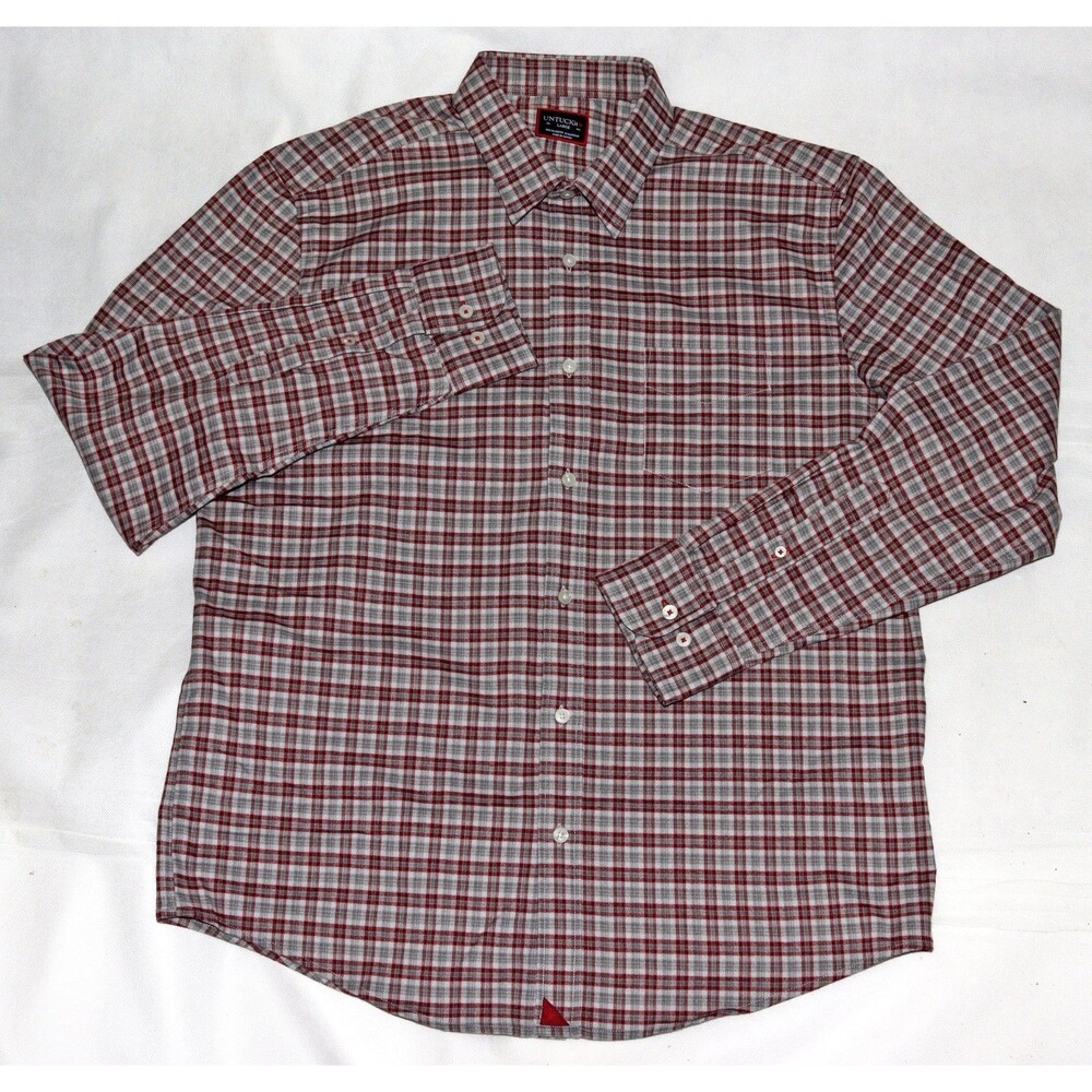 UNTUCKit Dezzani Performance Men's Long Sleeve Button Up Flannel Shirt Size L